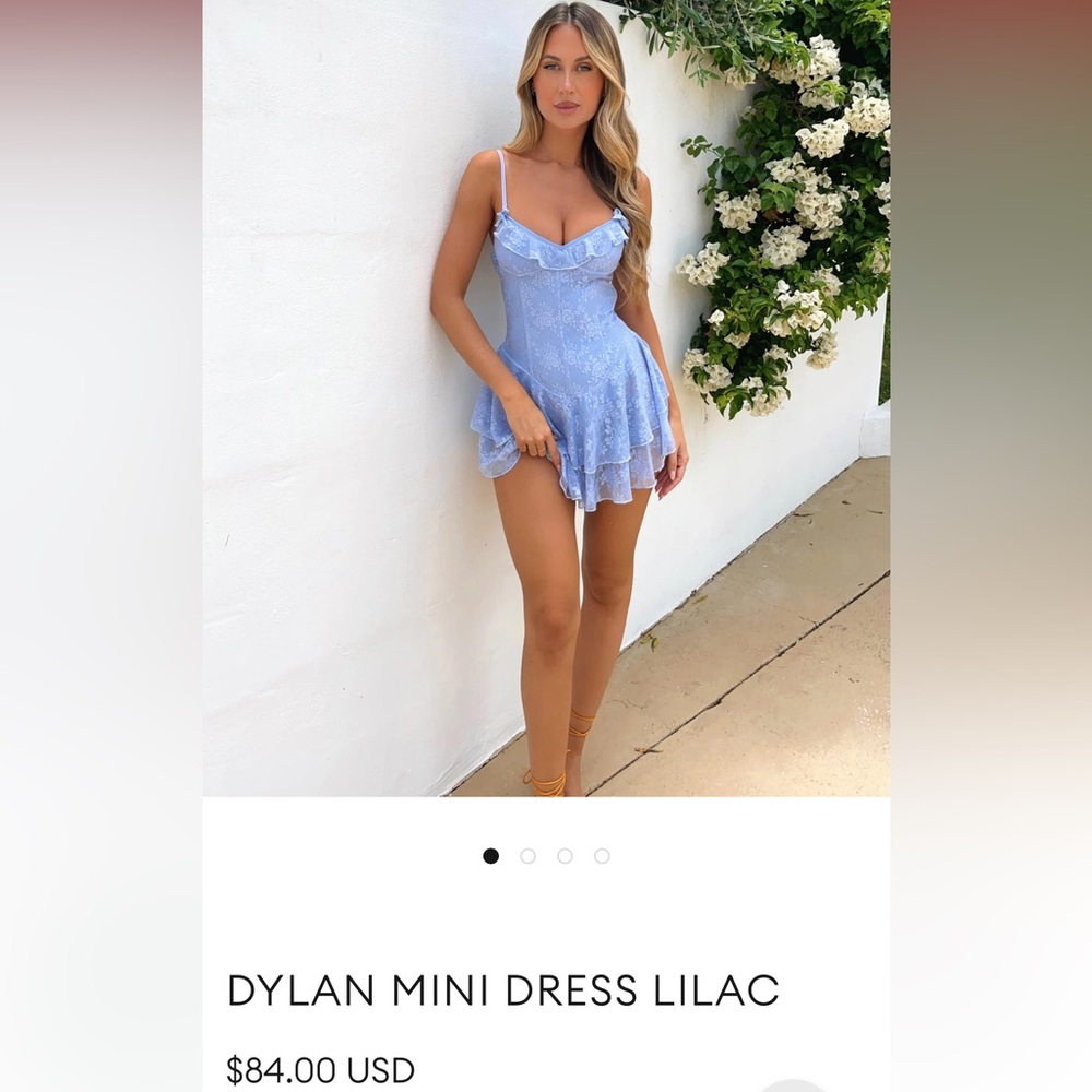 OUTCAST DYLAN MINI DRESS LILAC
